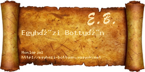 Egyházi Bottyán névjegykártya